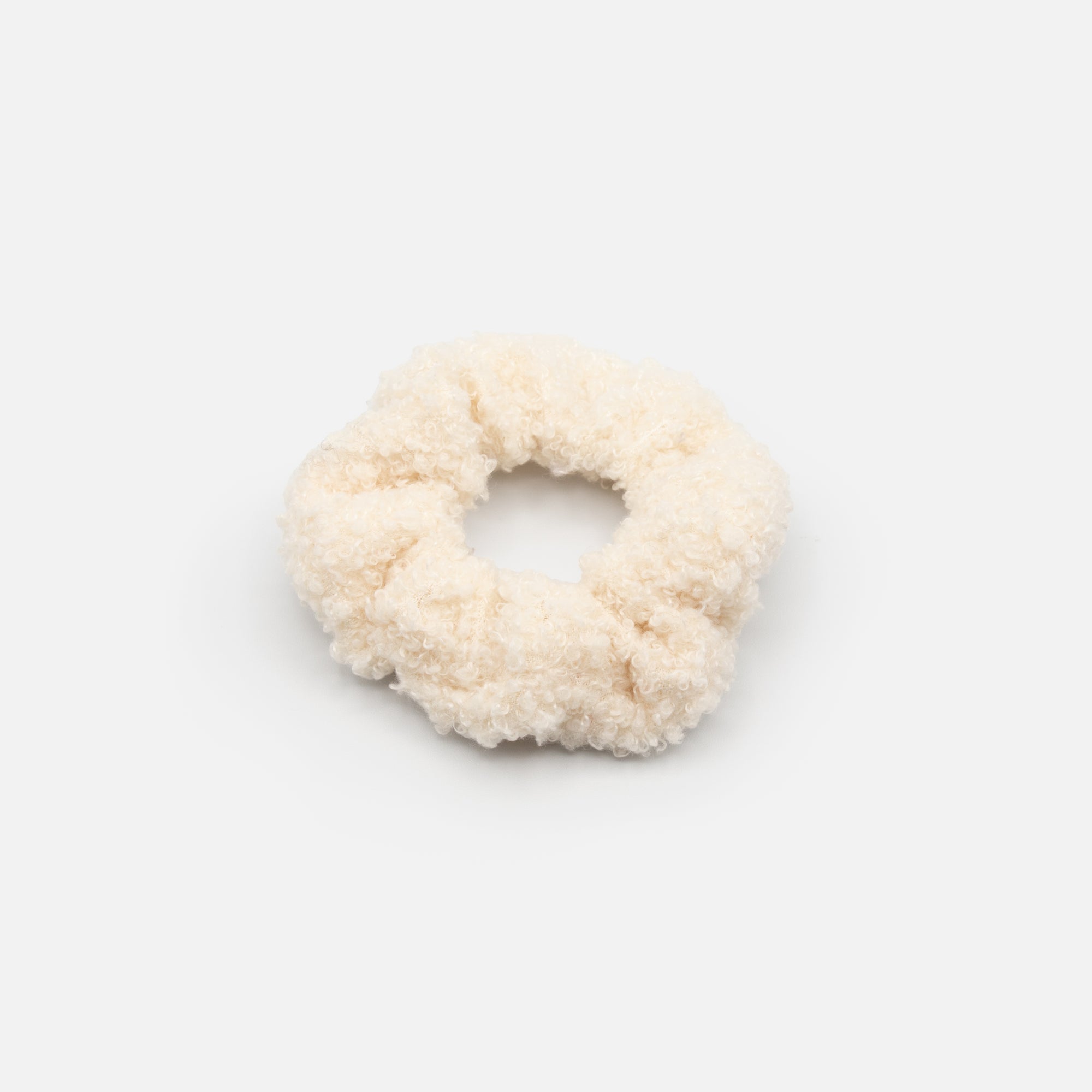 Ivory curled effect scrunchie