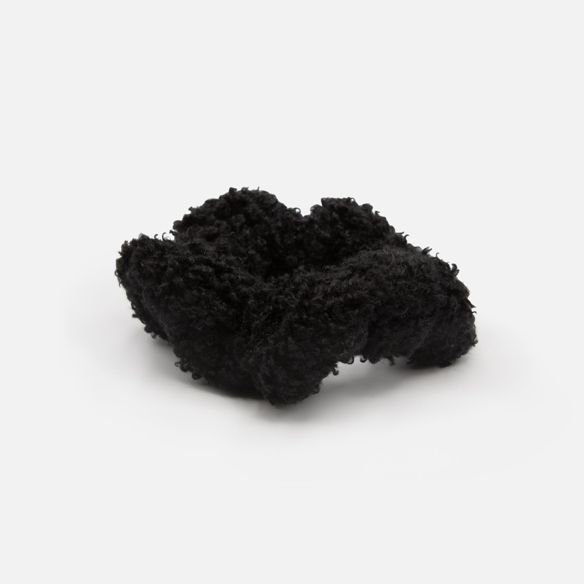 Black sherpa scrunchie