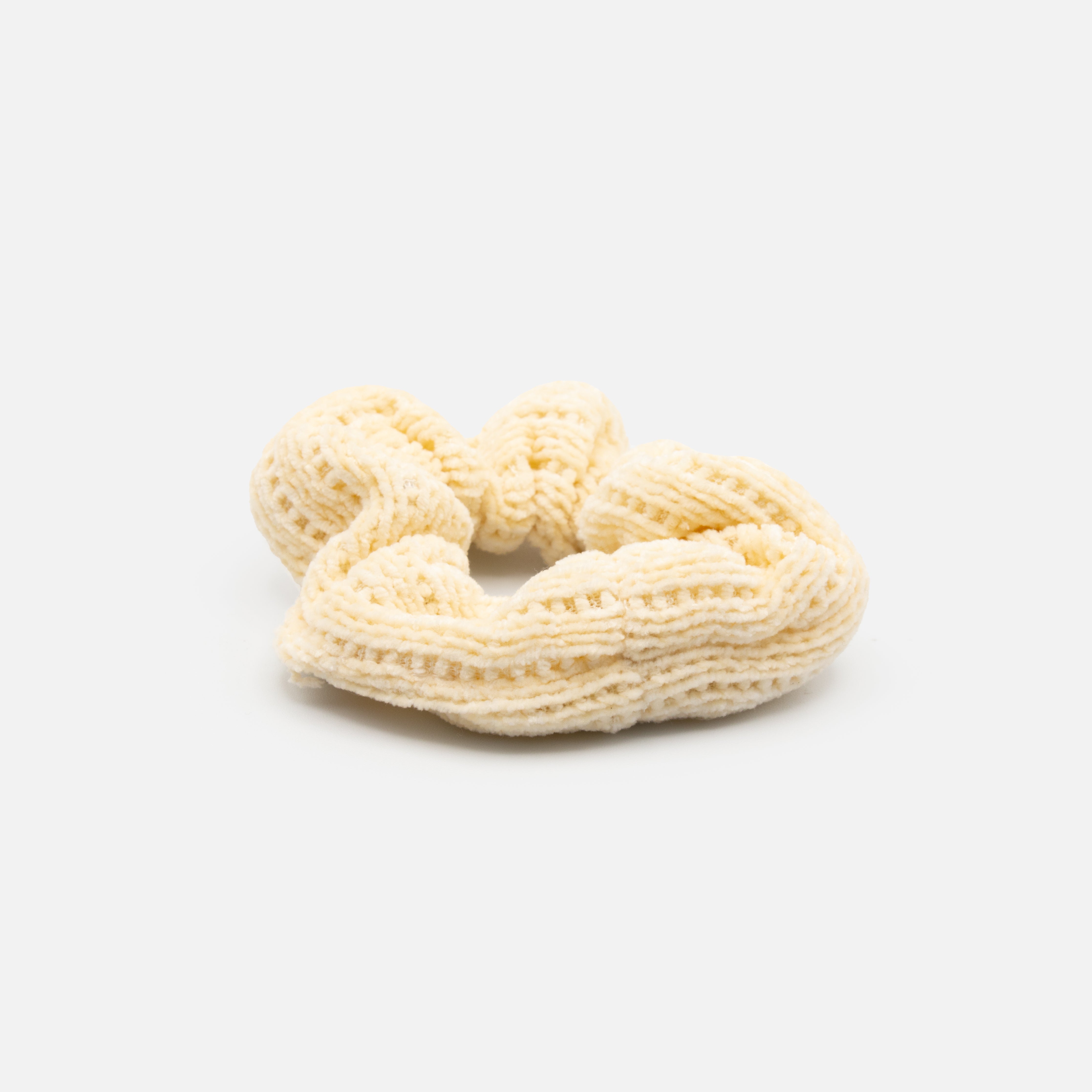 Ivory chenille scrunchie