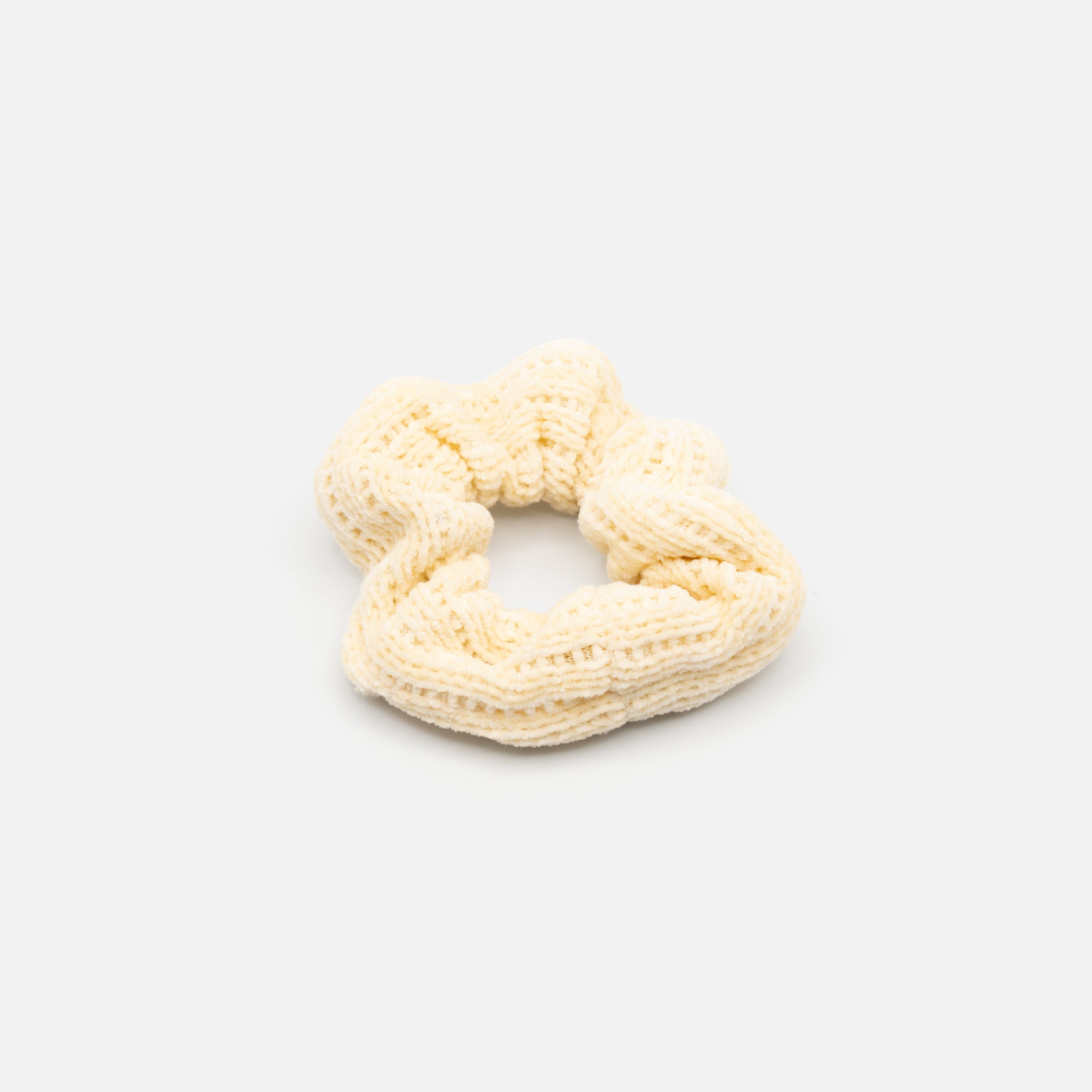 Ivory chenille scrunchie