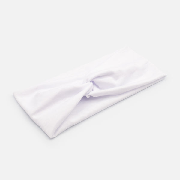 Load image into Gallery viewer, White fabric headband with bow
