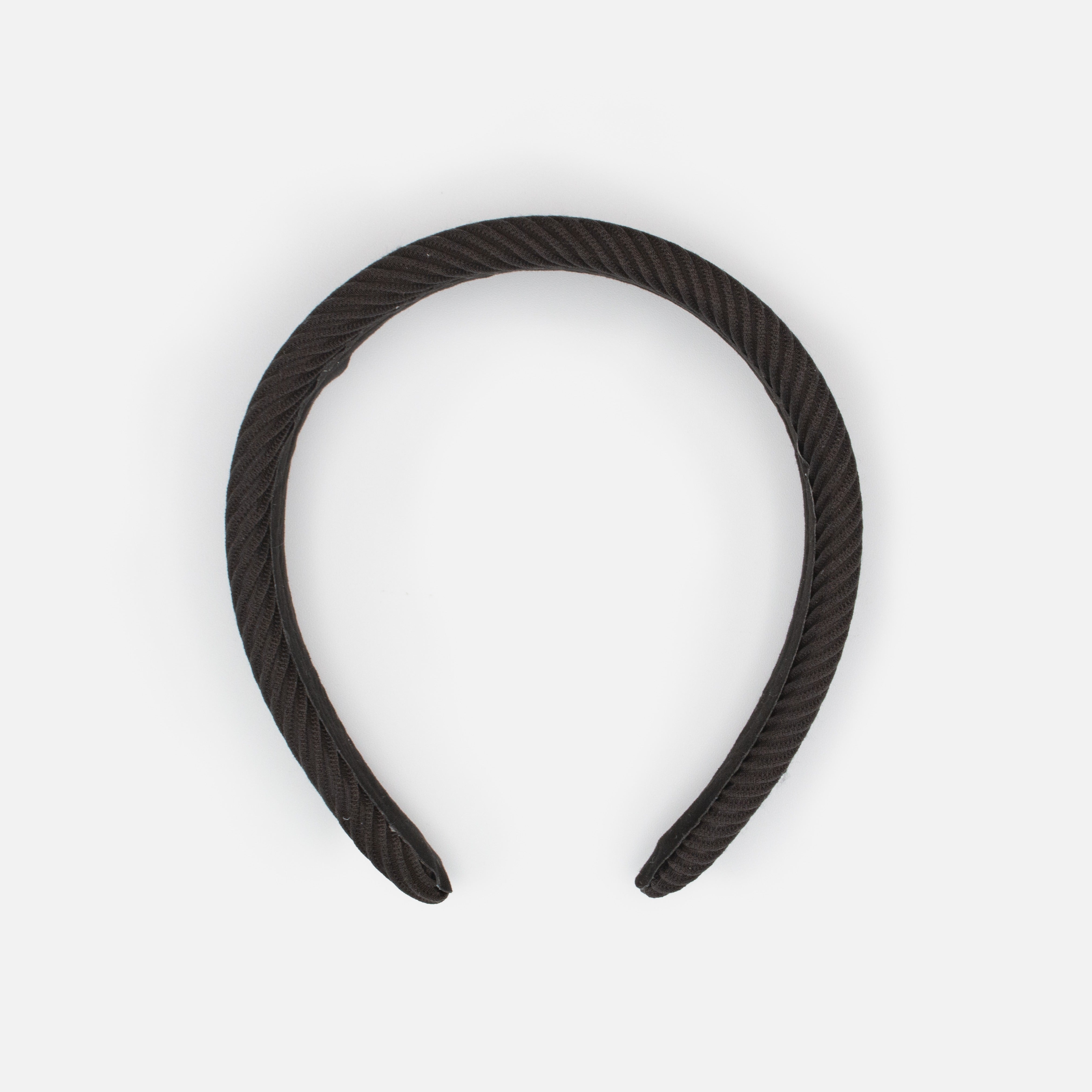 Bandeau noir côtelé