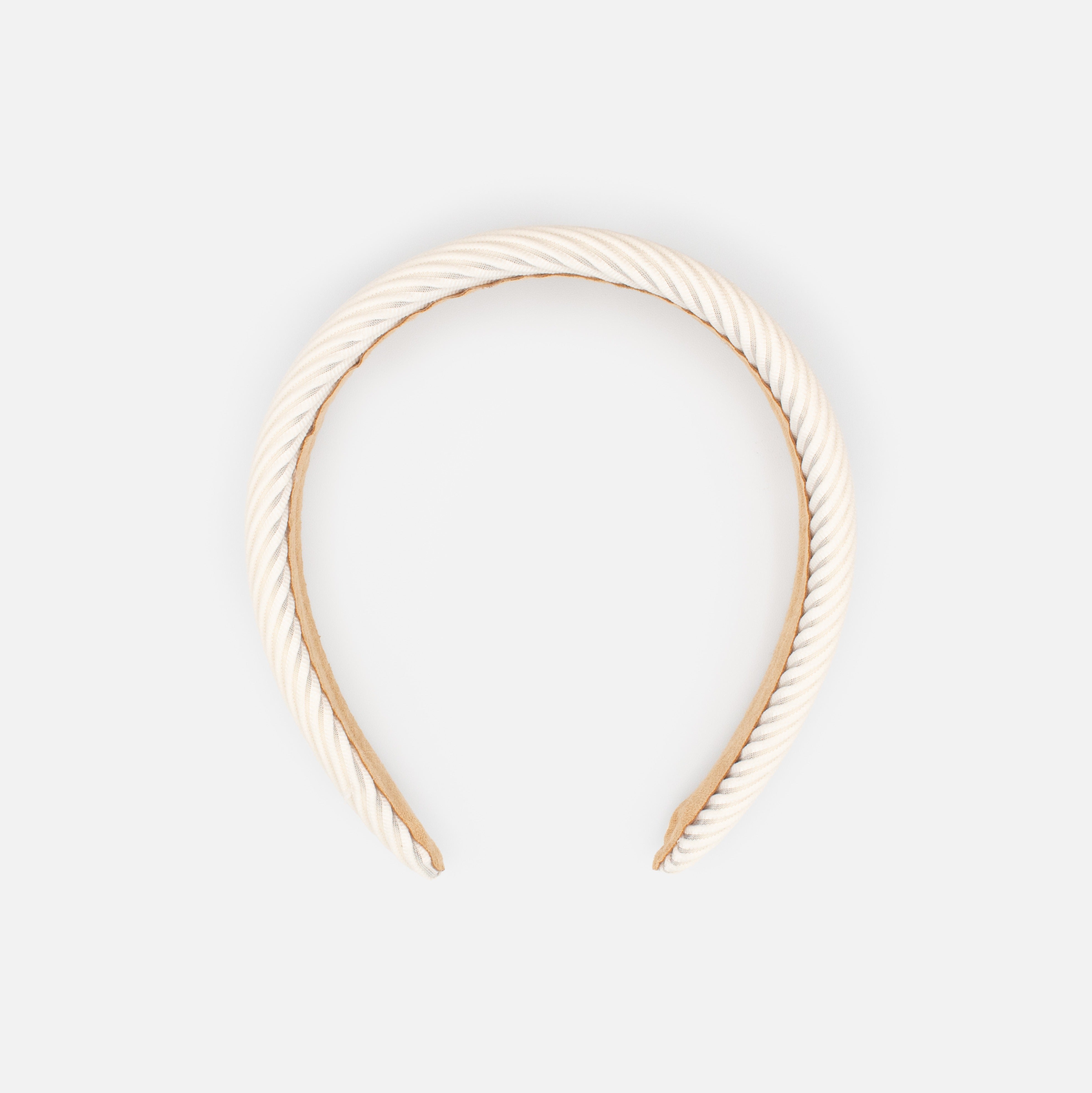 Ivory ribbed headband