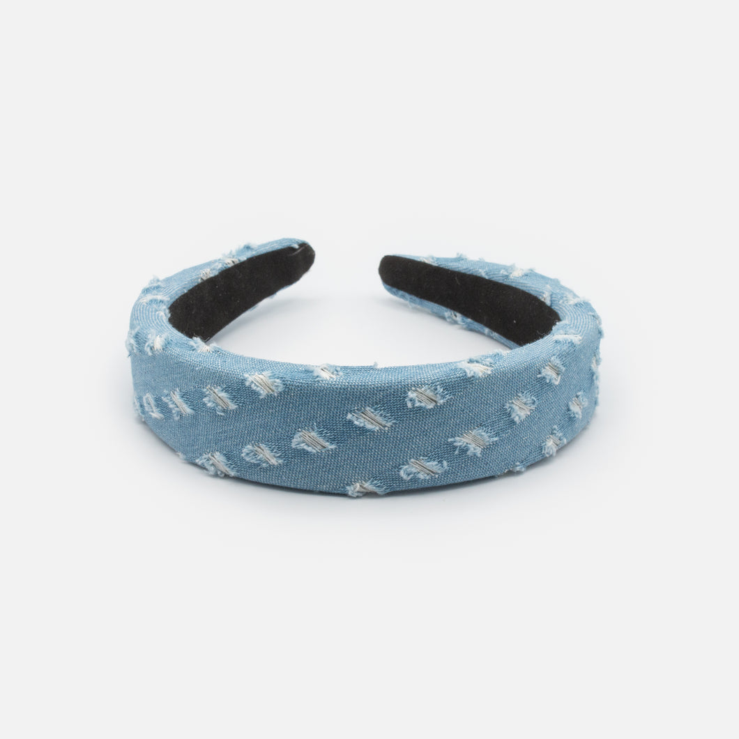 Skinny denim blue headband