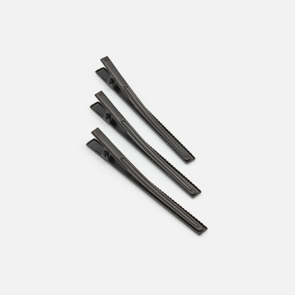 Load image into Gallery viewer, Set of three black hairclips
