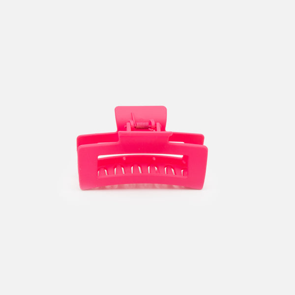 Load image into Gallery viewer, Medium rectangular matte pink clip
