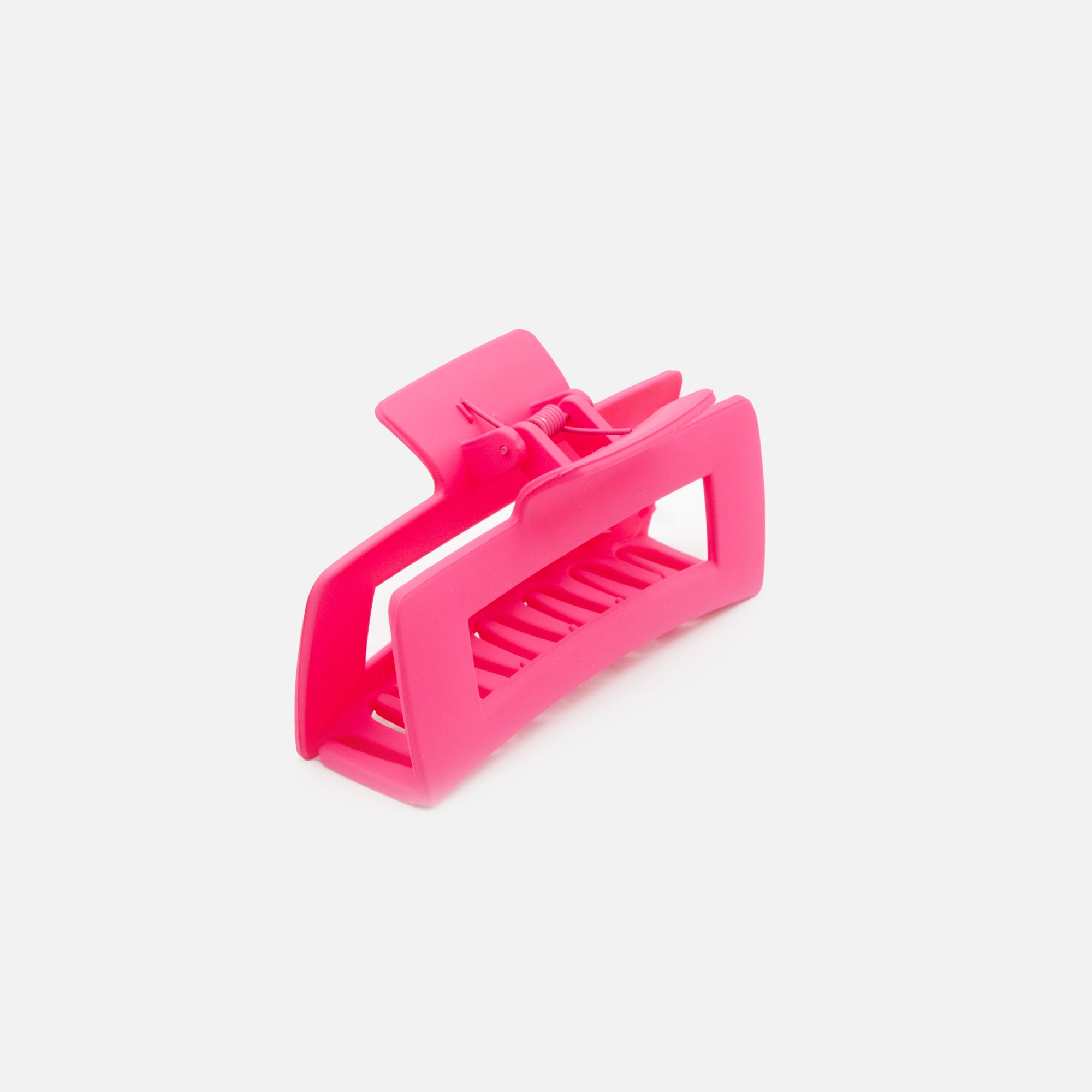 Large rectangular matte pink clip