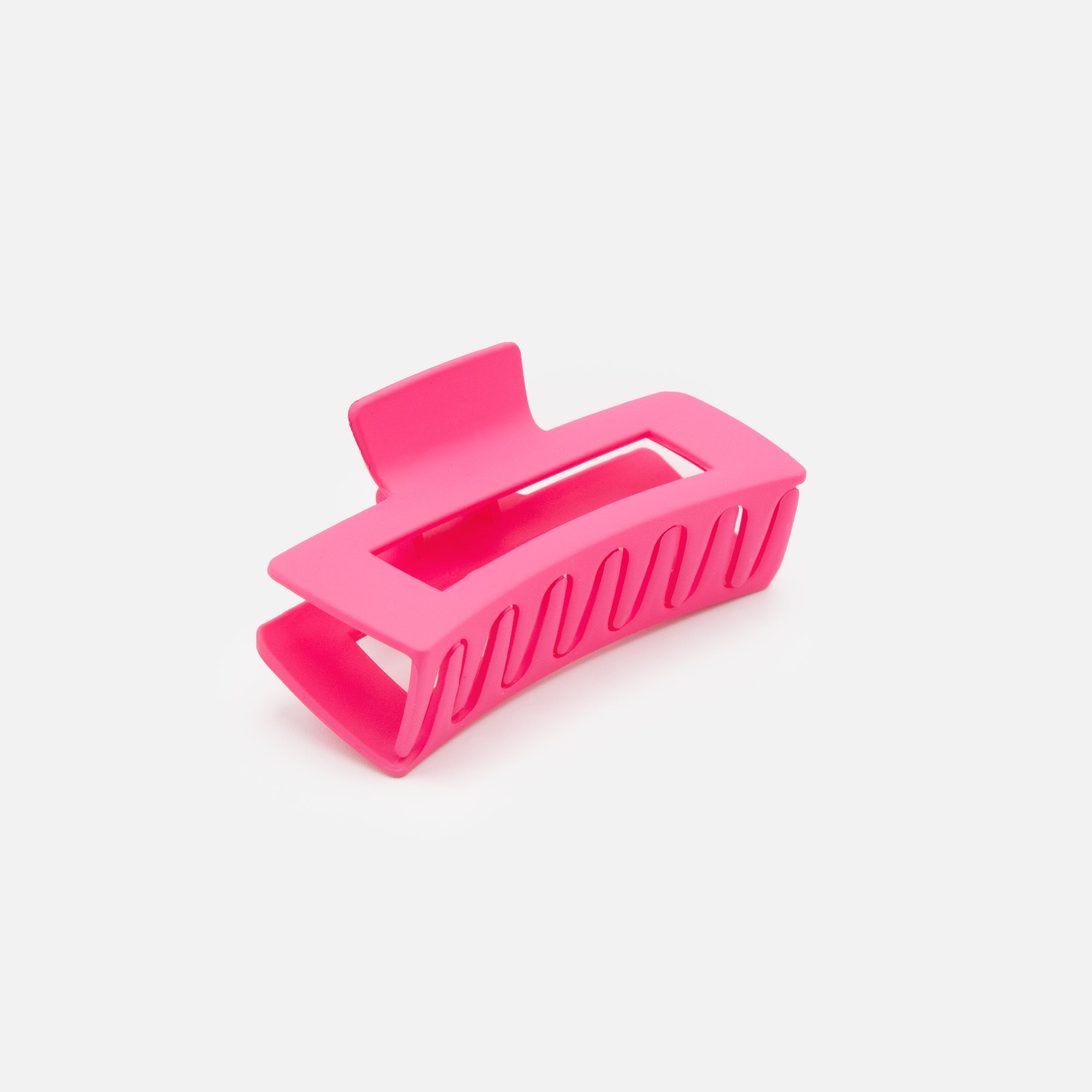 Large rectangular matte pink clip