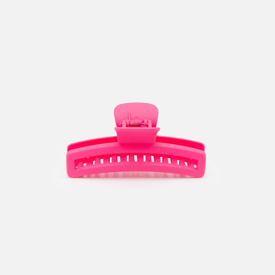 Thin matte pink rectangular clip