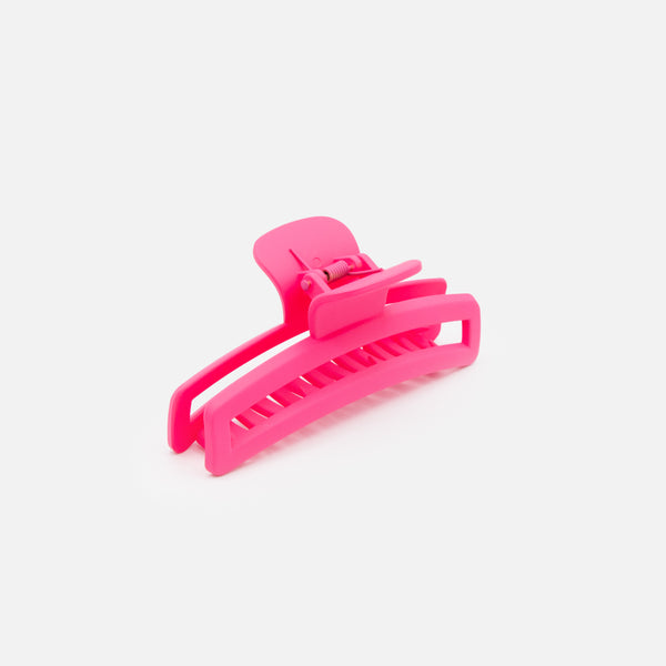 Load image into Gallery viewer, Thin matte pink rectangular clip
