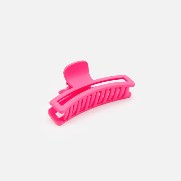 Load image into Gallery viewer, Thin matte pink rectangular clip
