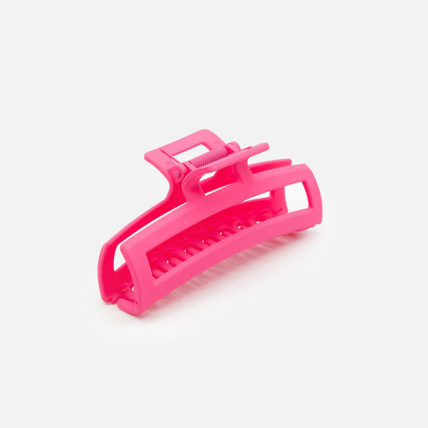 Load image into Gallery viewer, Long rectangular matte pink clip
