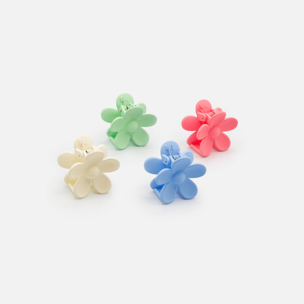 Load image into Gallery viewer, Set of four medium flower clips
