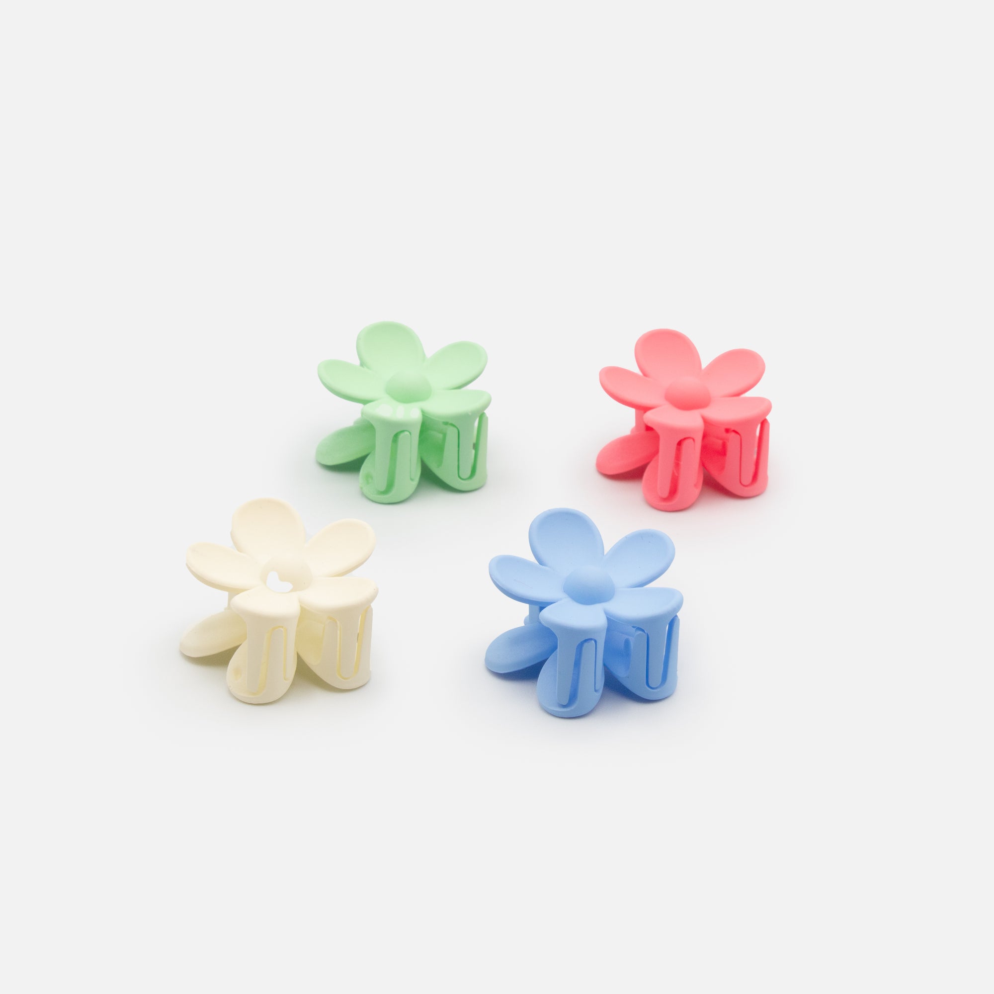 Set of four medium flower clips