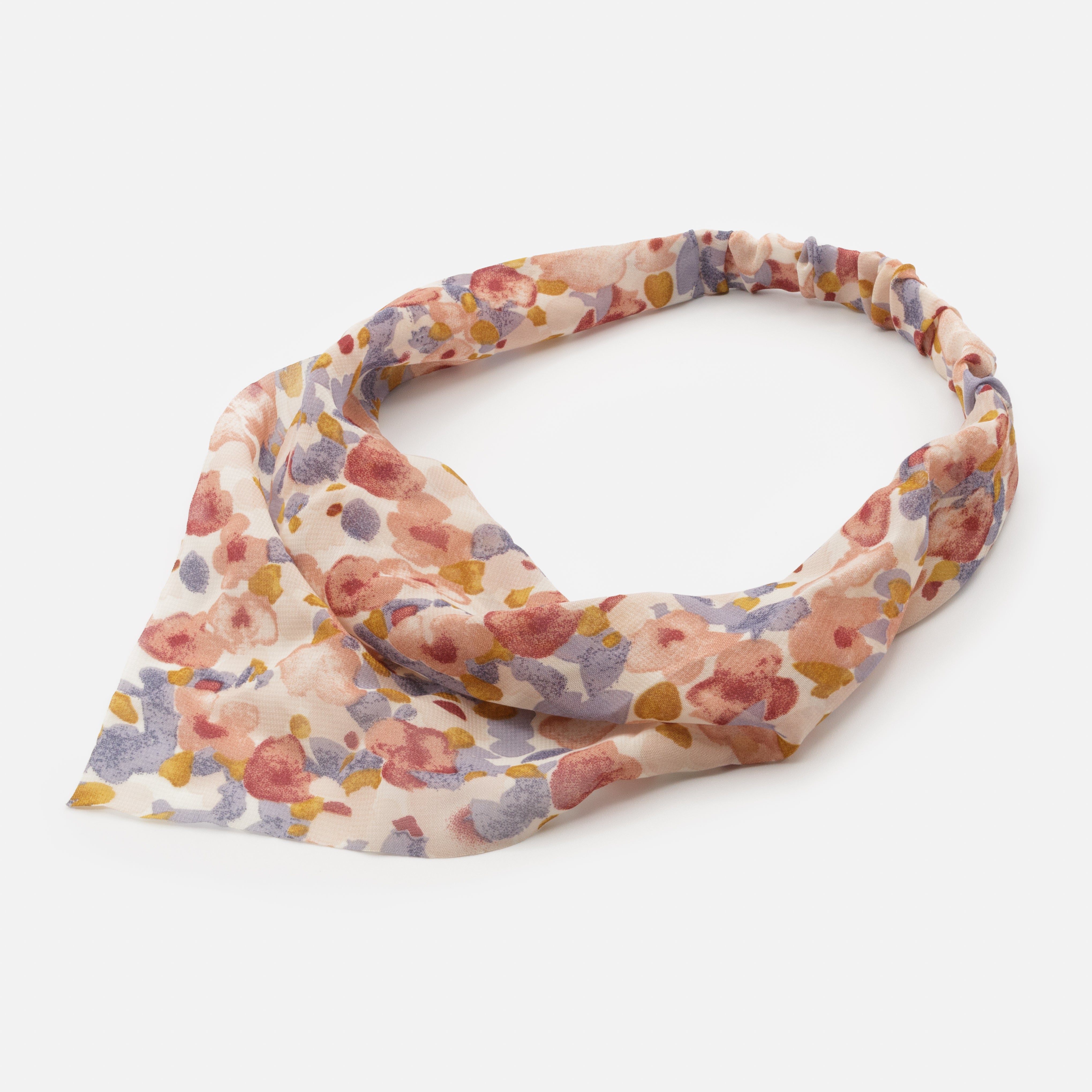 Lightweight headband with elastic band tones of pink and mauve
