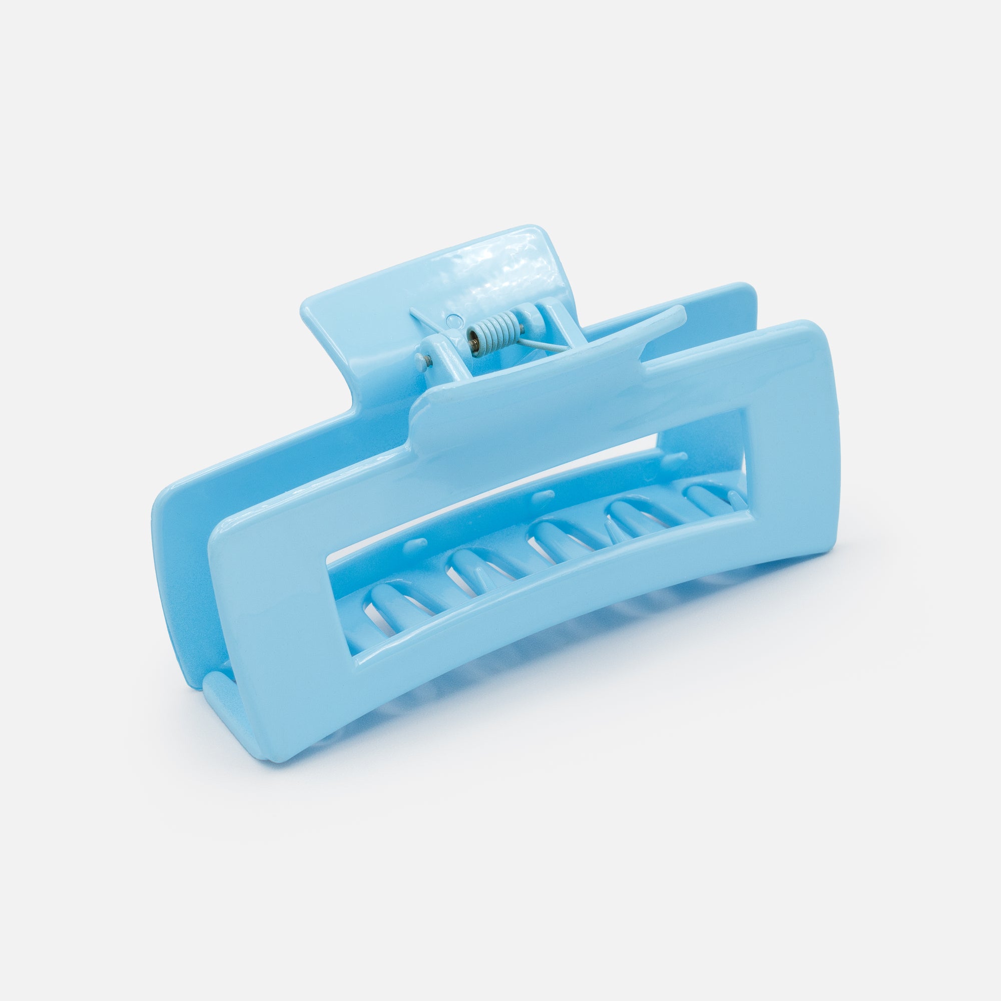 Very large rectangular pale blue clip