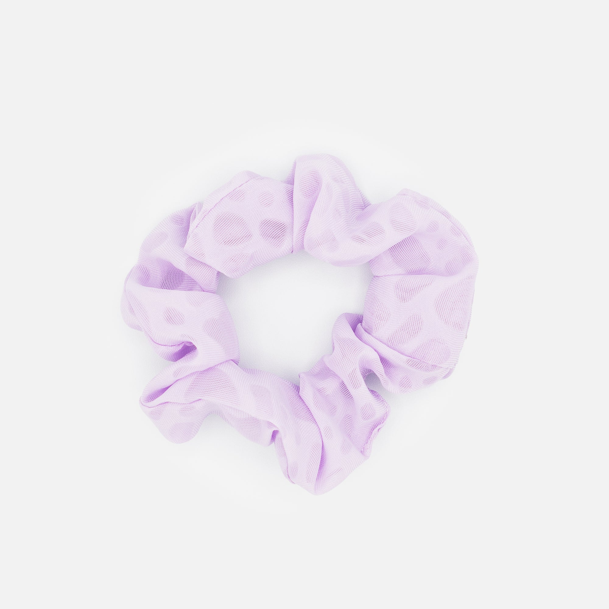 Trio of turquoise, white and mauve scrunchies