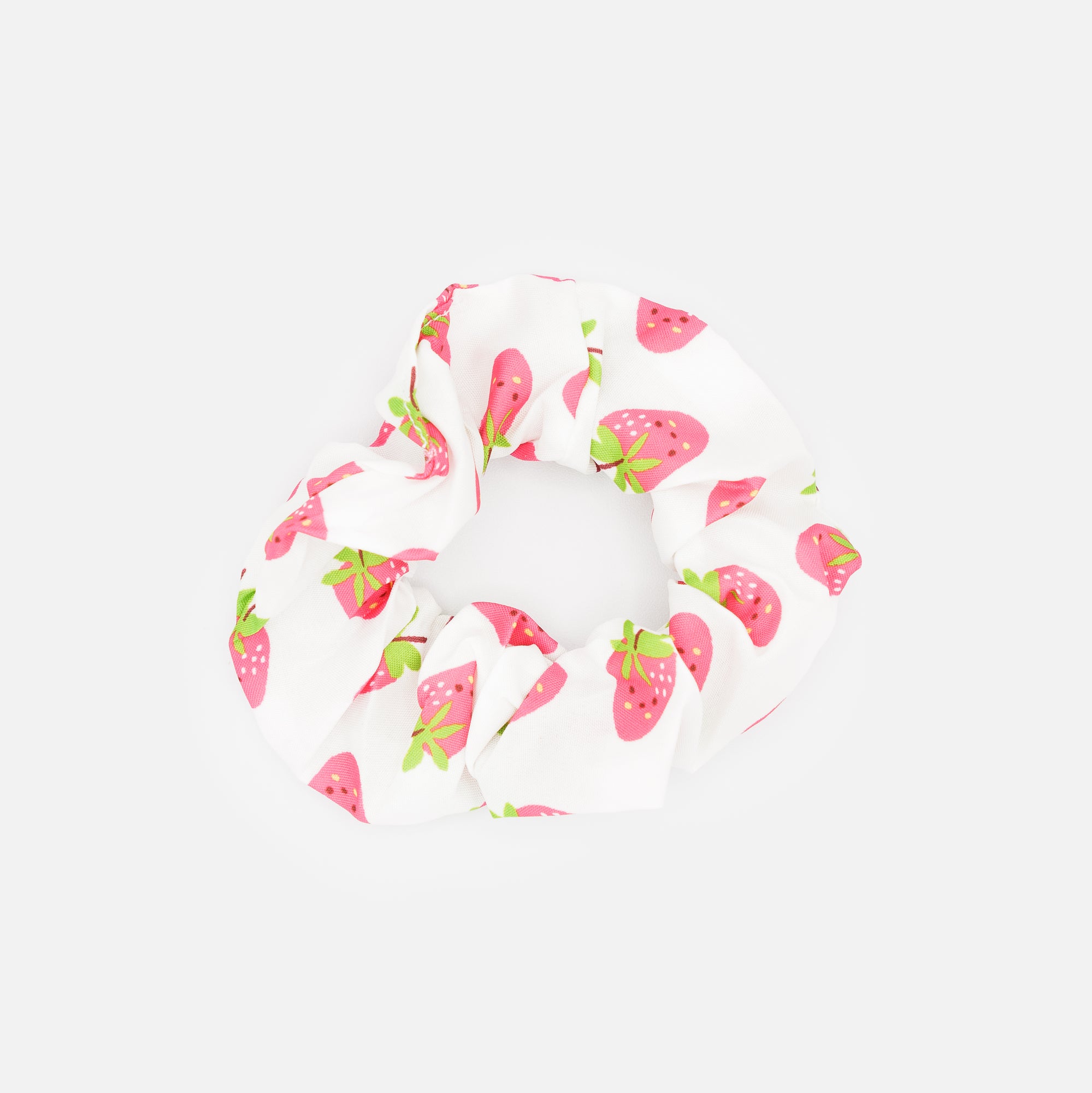 Trio of fruit print scrunchies