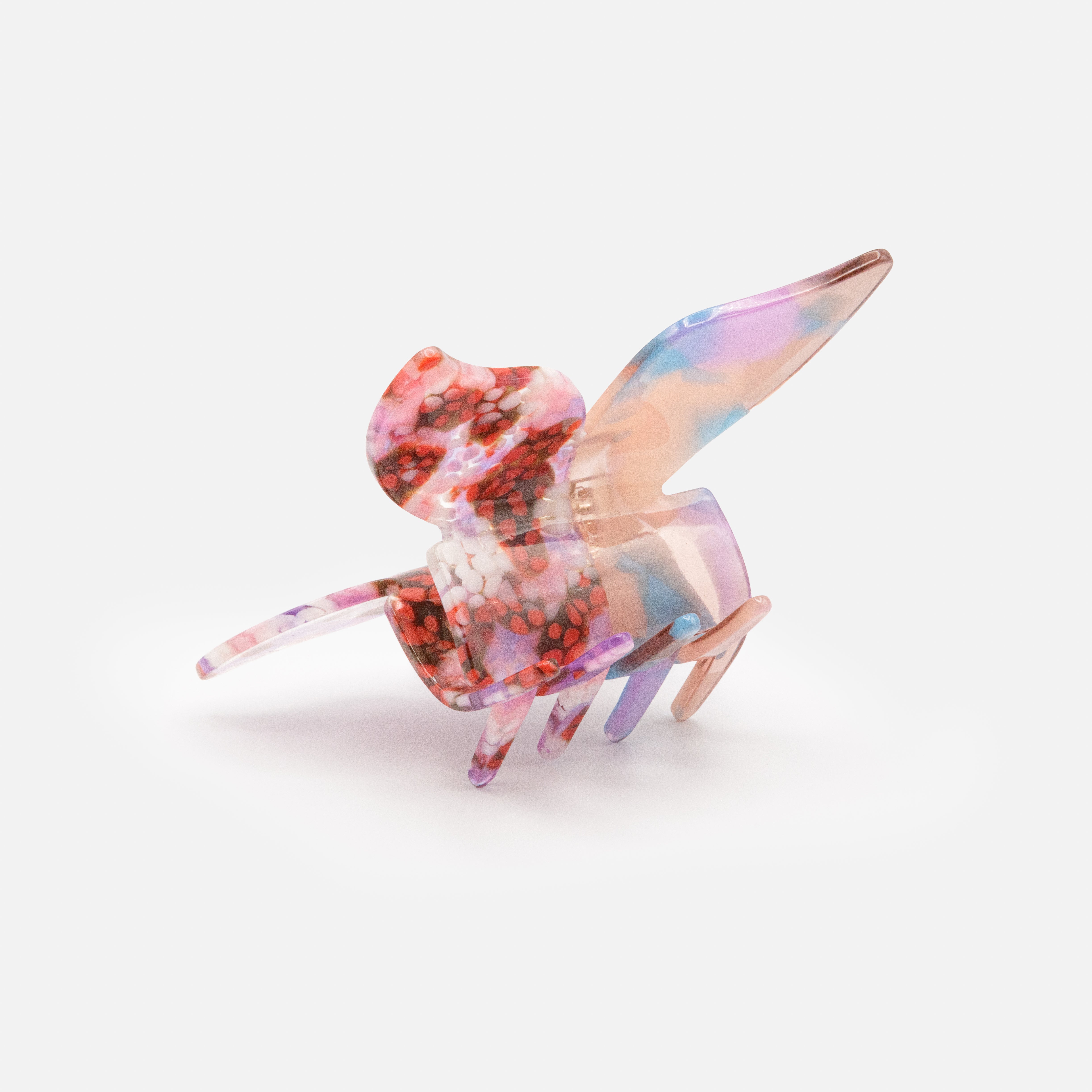 Très grande pince multicolore en forme de papillon