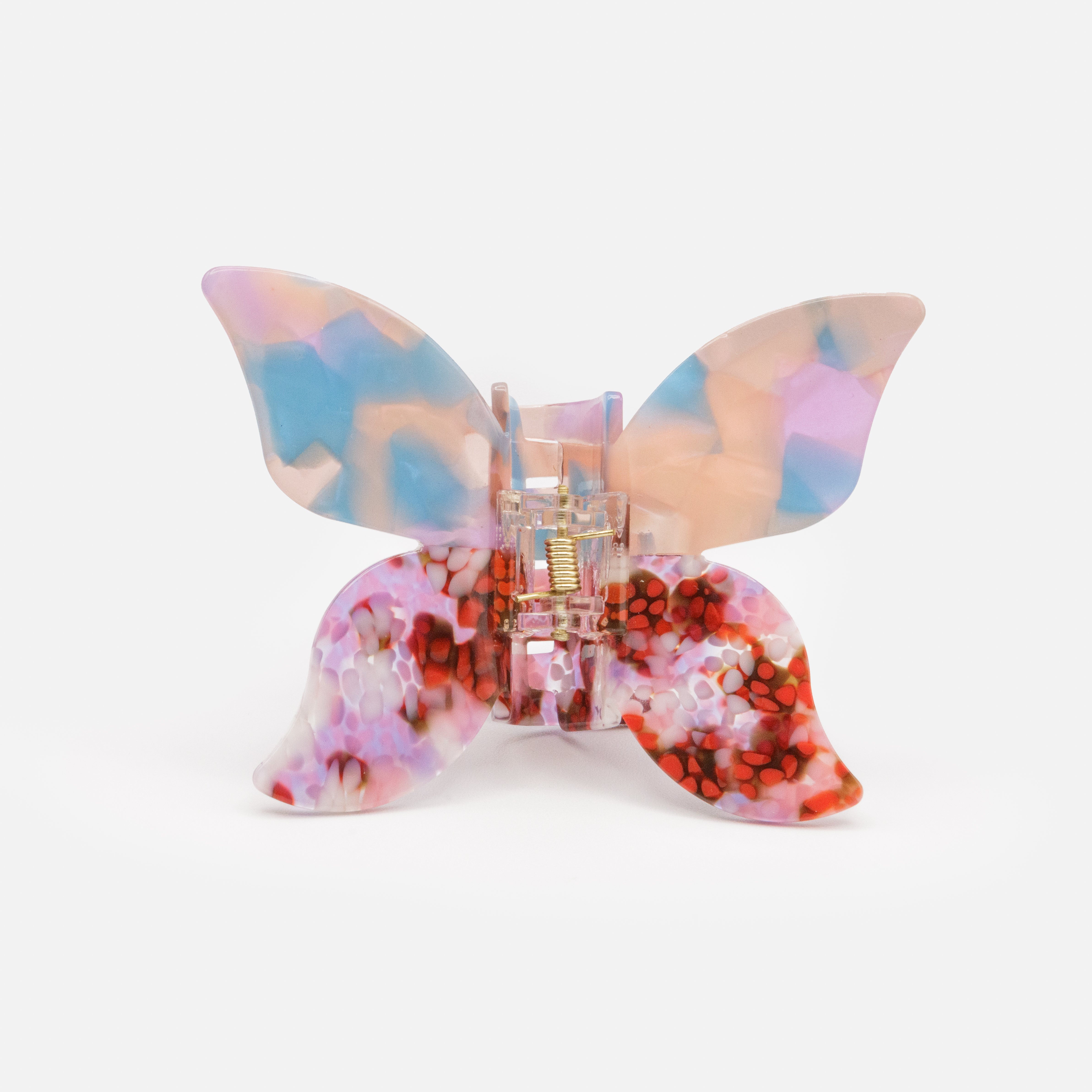 Très grande pince multicolore en forme de papillon