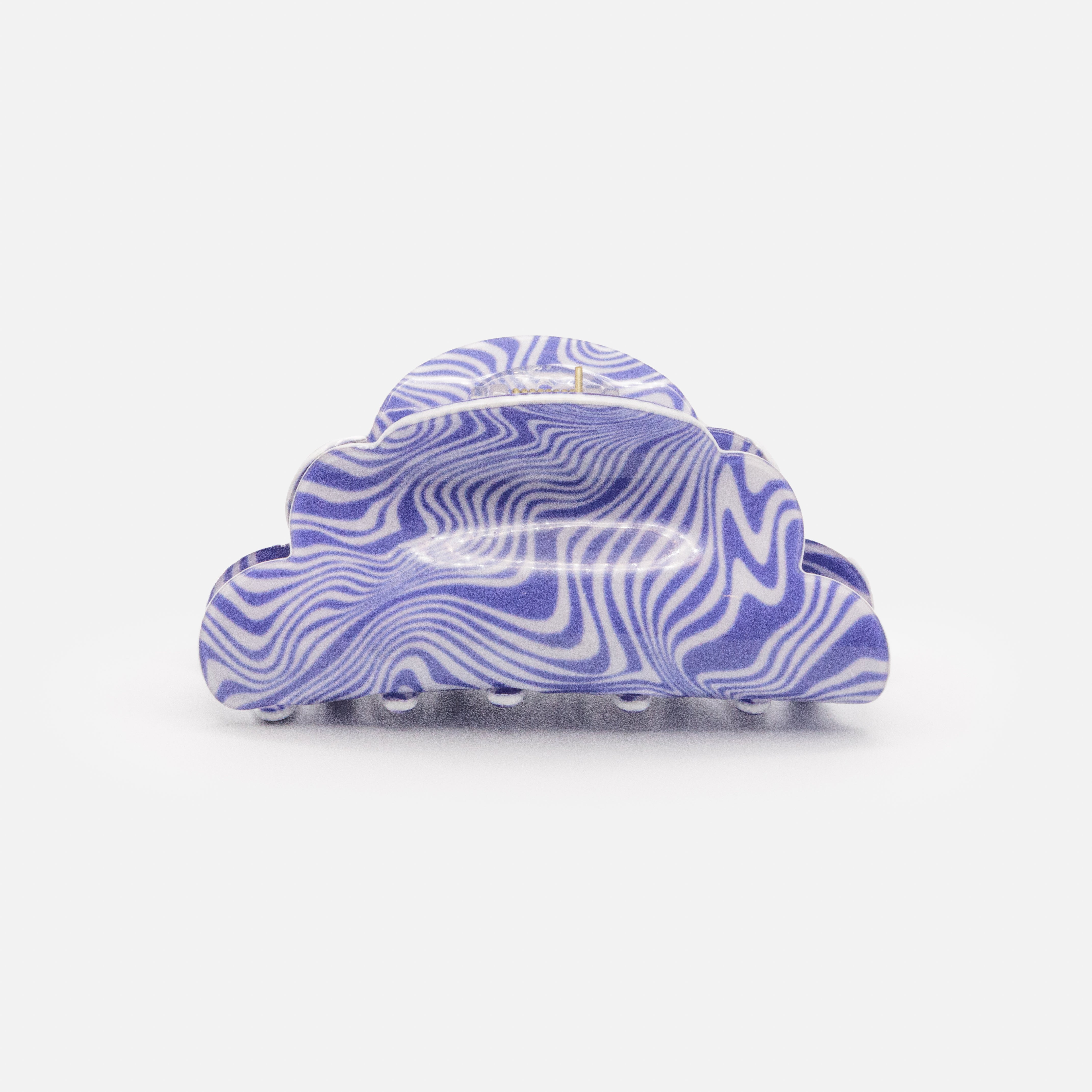 Grande pince bleue à motif psychédélique