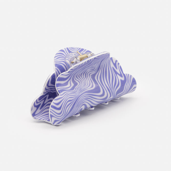 Grande pince bleue à motif psychédélique
