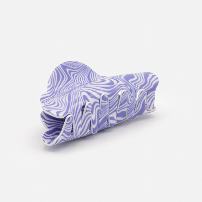 Grande pince bleue à motif psychédélique