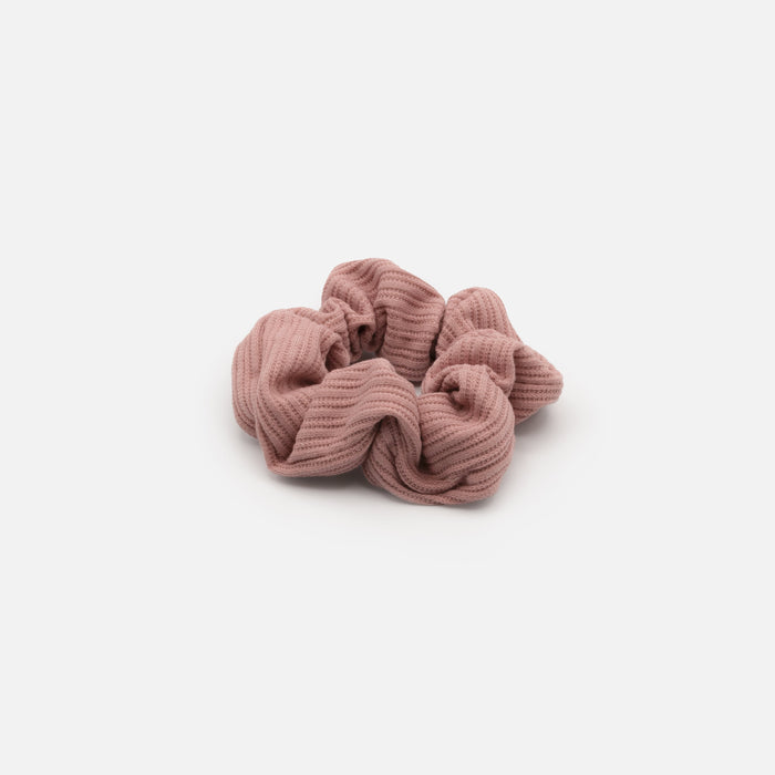 Chouchou vieux rose texturé
