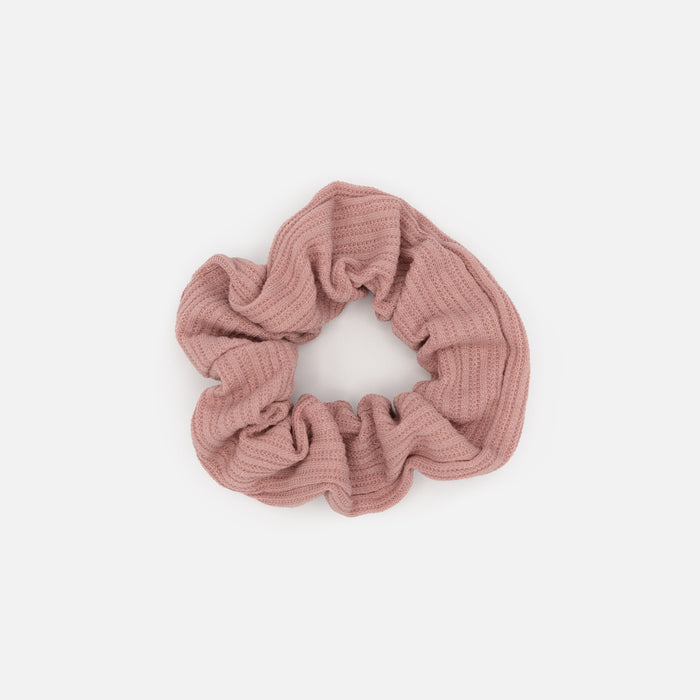 Chouchou vieux rose texturé