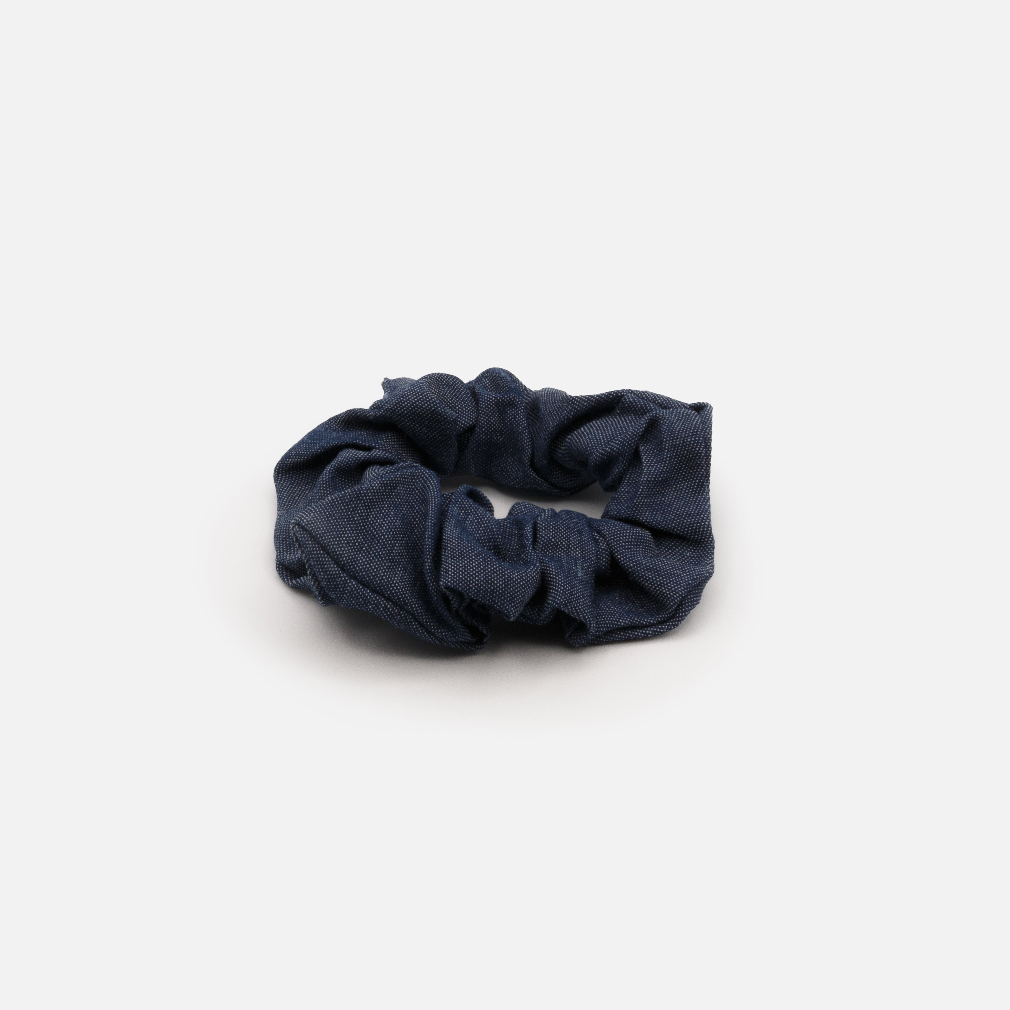 Dark denim scrunchie
