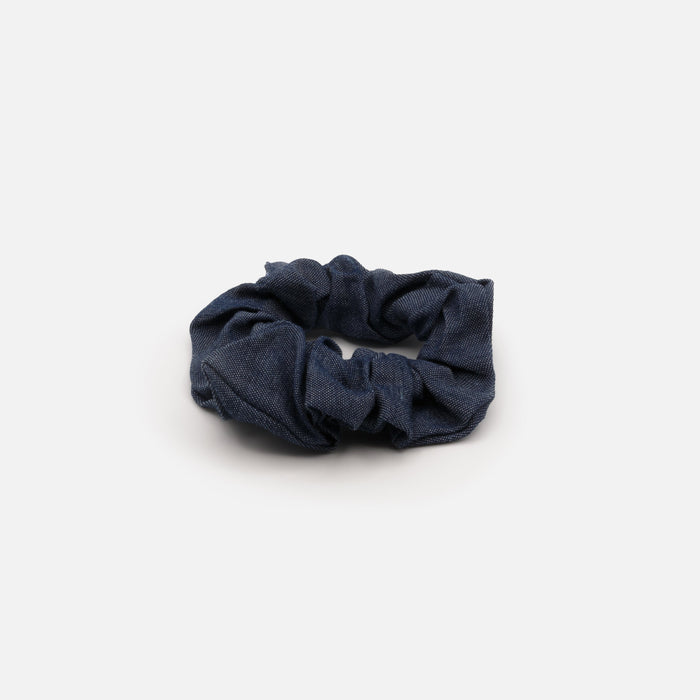 Chouchou en denim foncé