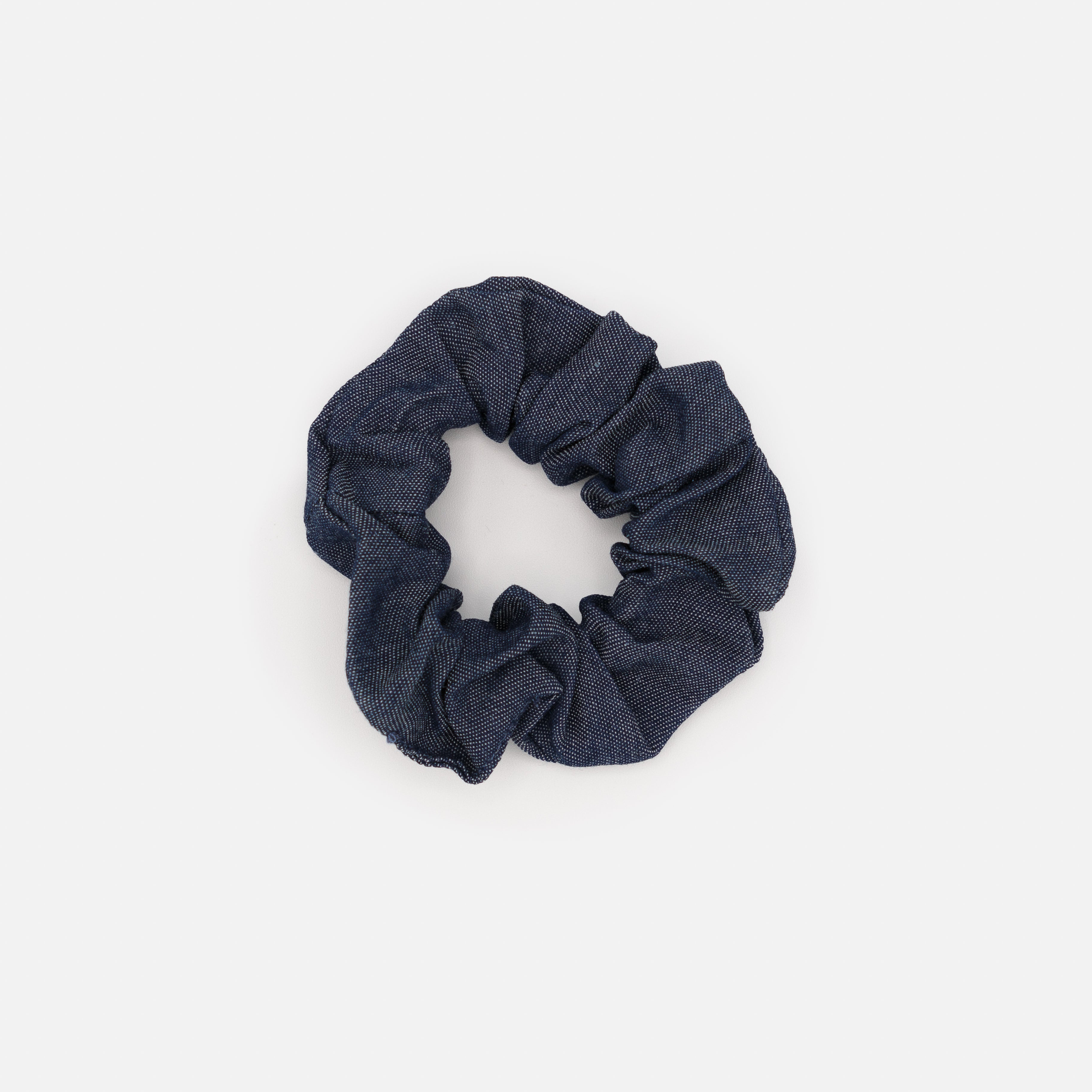 Dark denim scrunchie