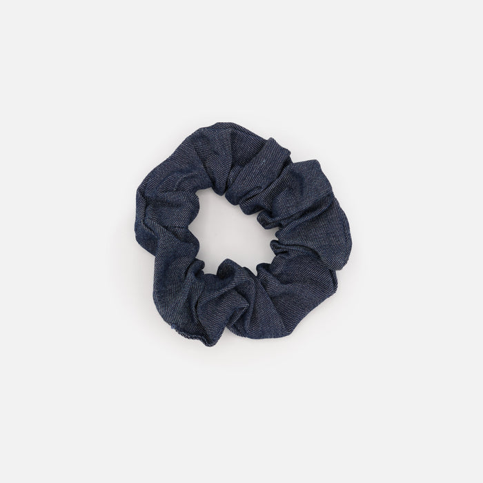 Chouchou en denim foncé