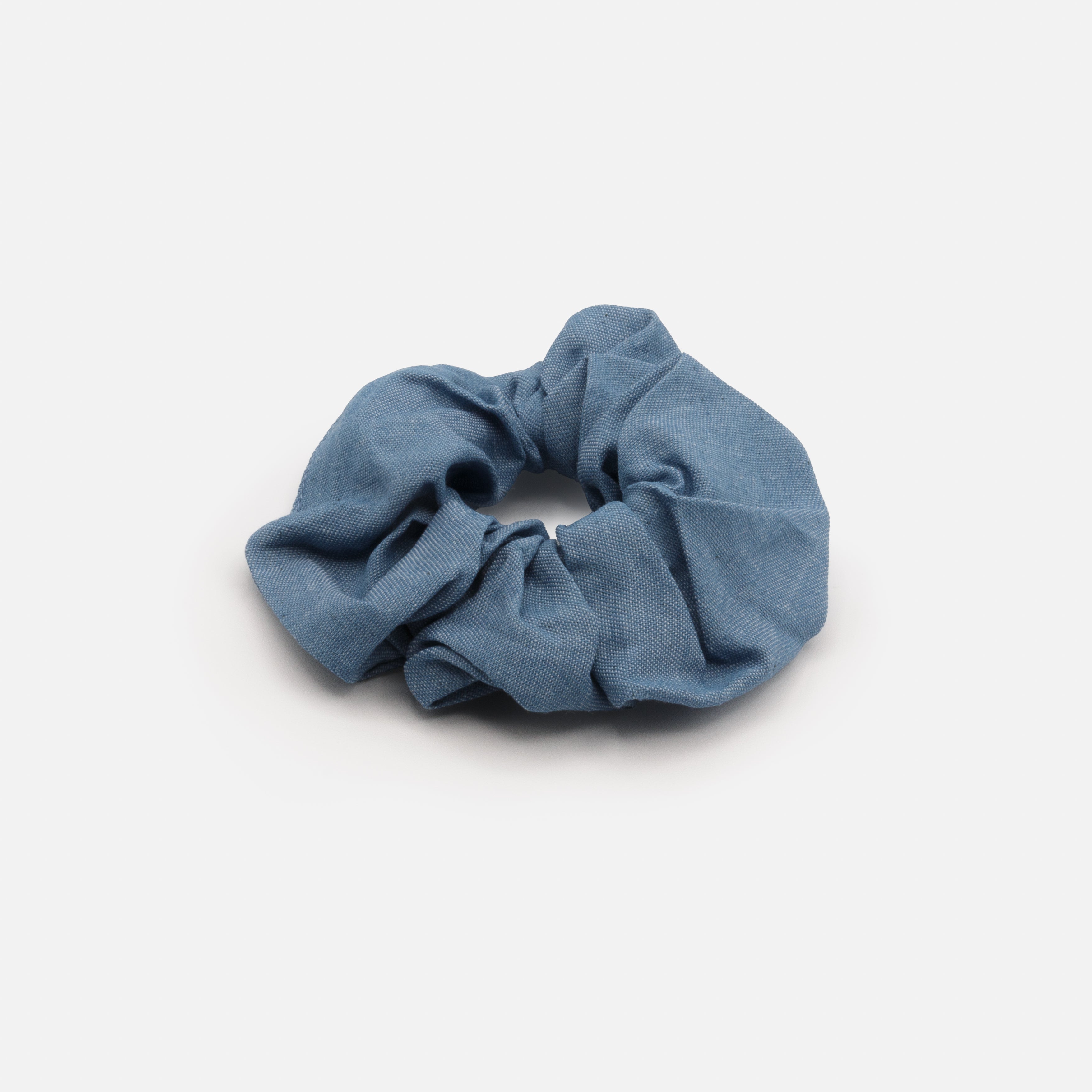 Pale denim scrunchie