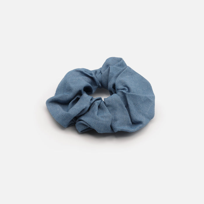 Chouchou en denim pâle