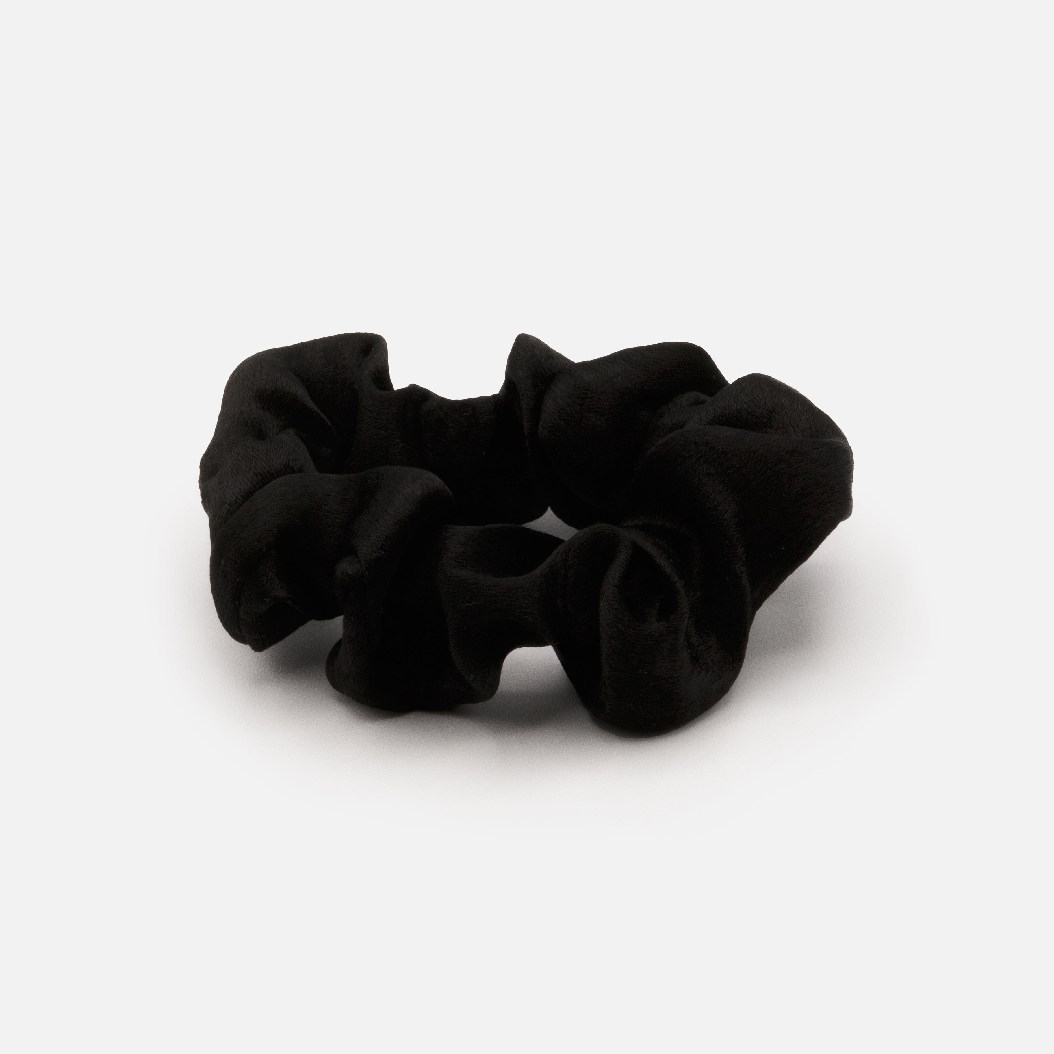 Trio of black, ivory and leopard scrunchies