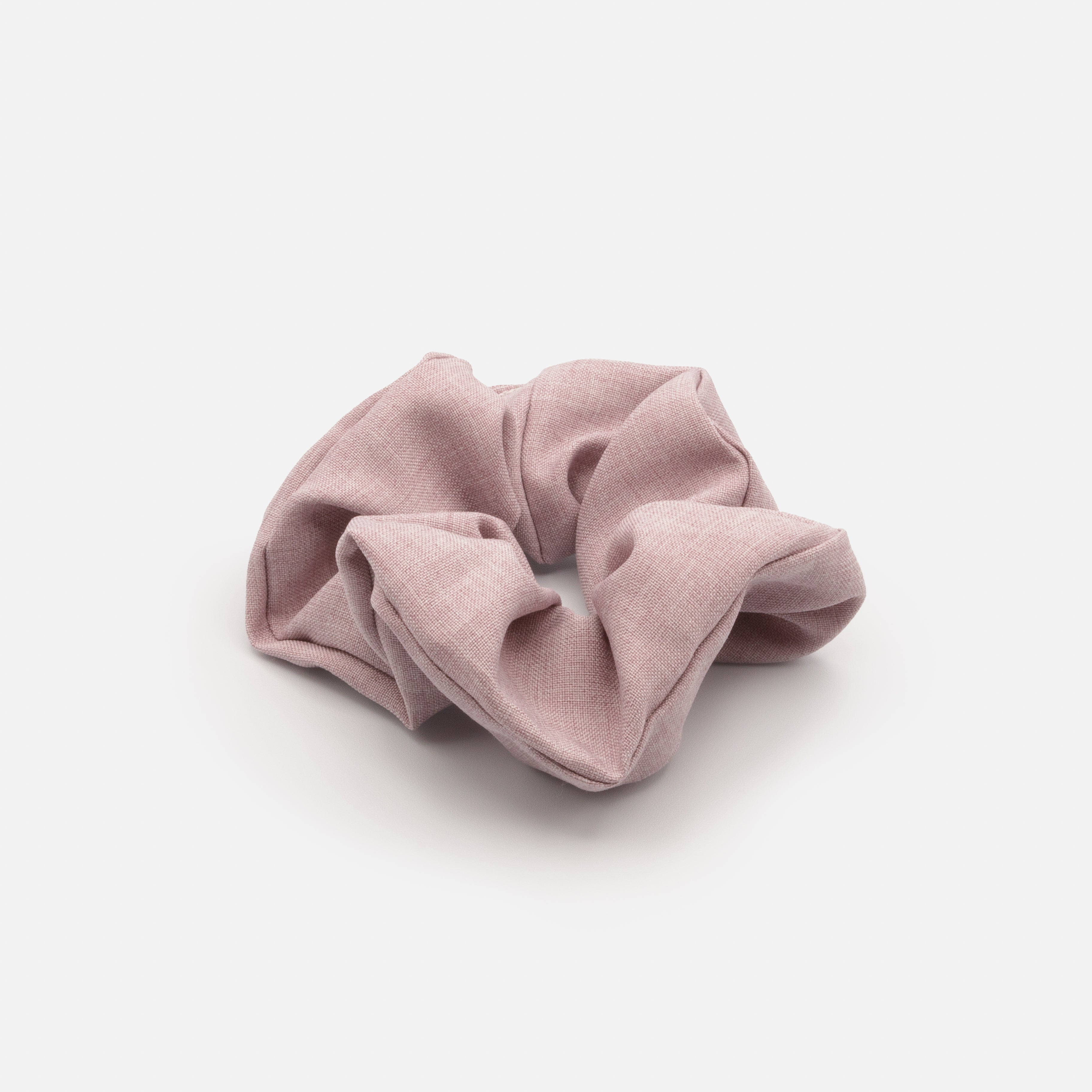 Pale mauve linen scrunchie