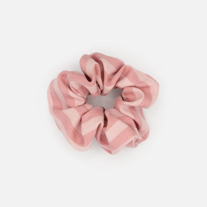 Chouchou à rayures roses