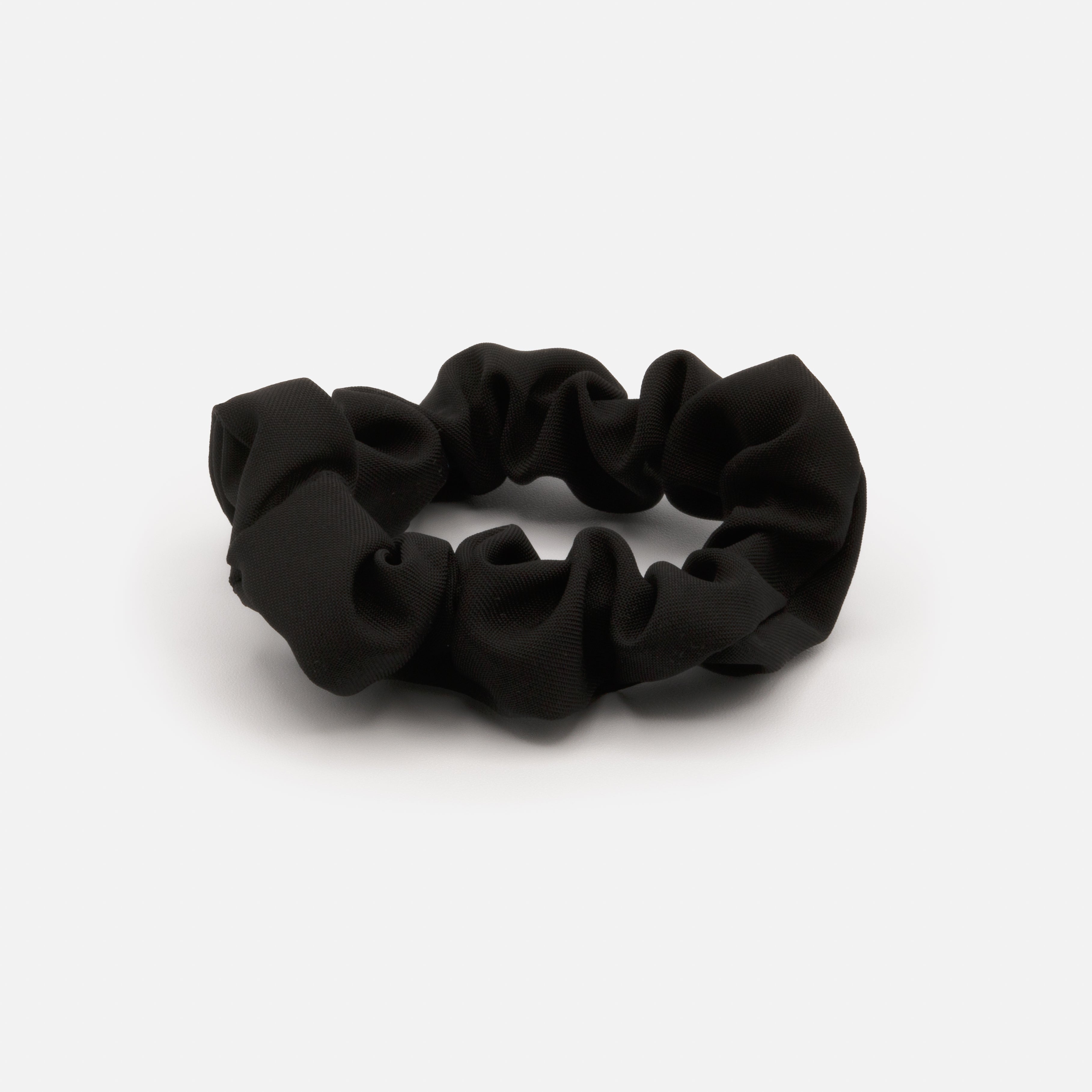 Trio of black, mauve and floral scrunchies