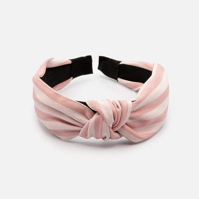 Bandeau à rayures roses