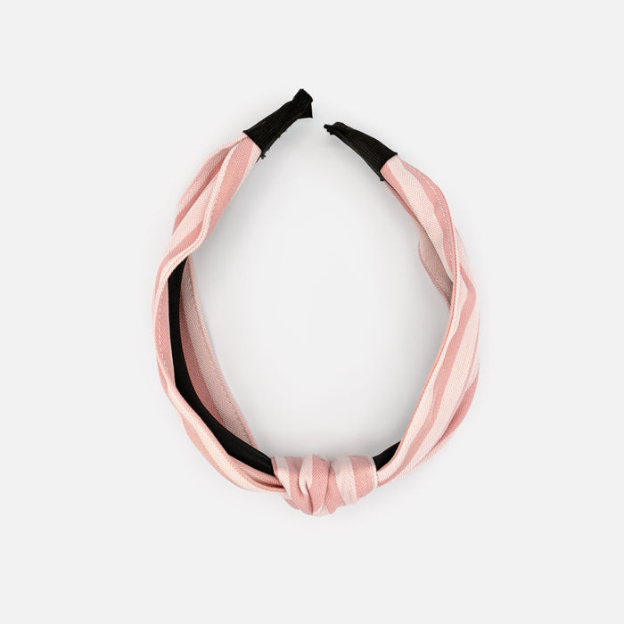 Bandeau à rayures roses