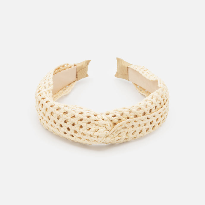 Bandeau en paille tressée