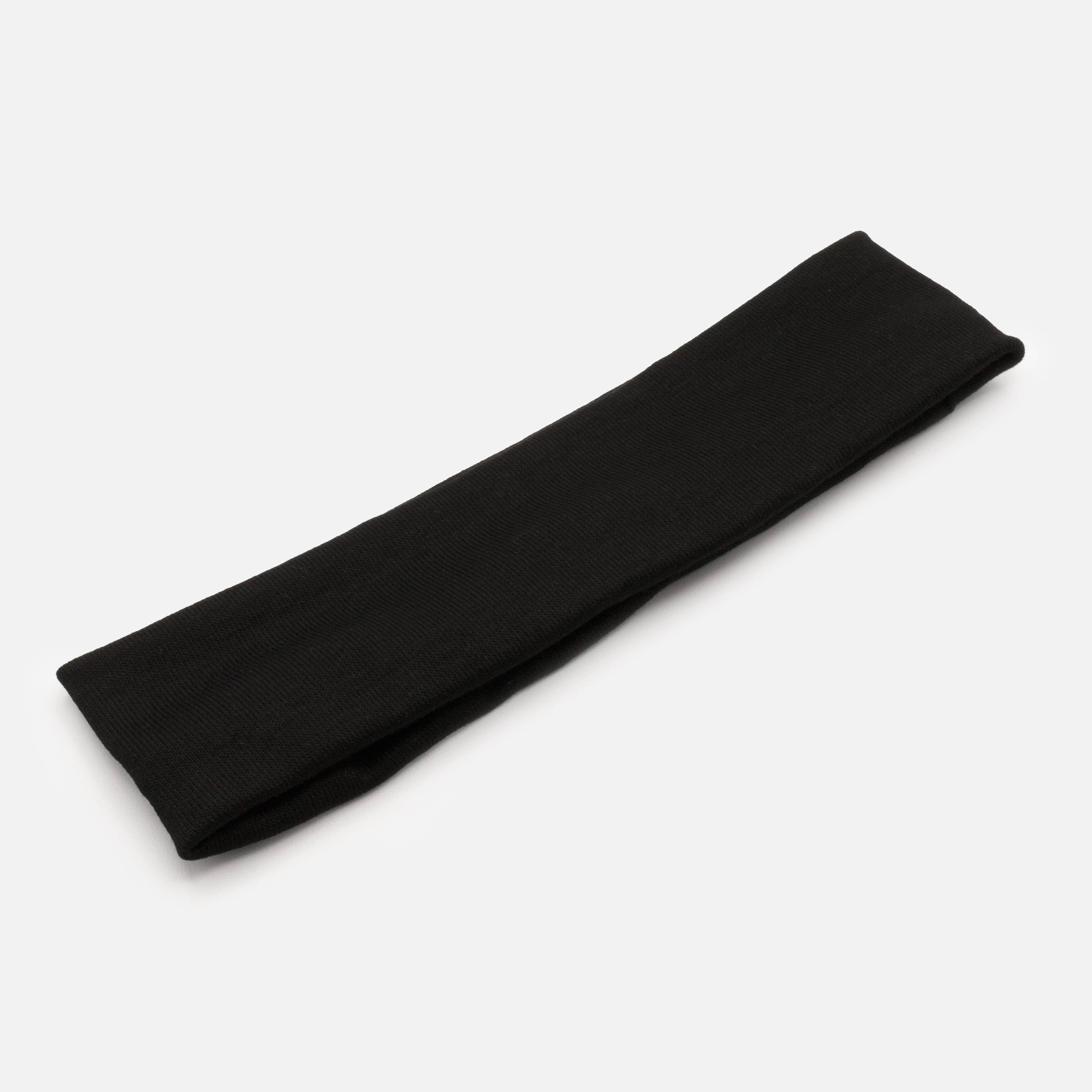 Soft black fabric headband