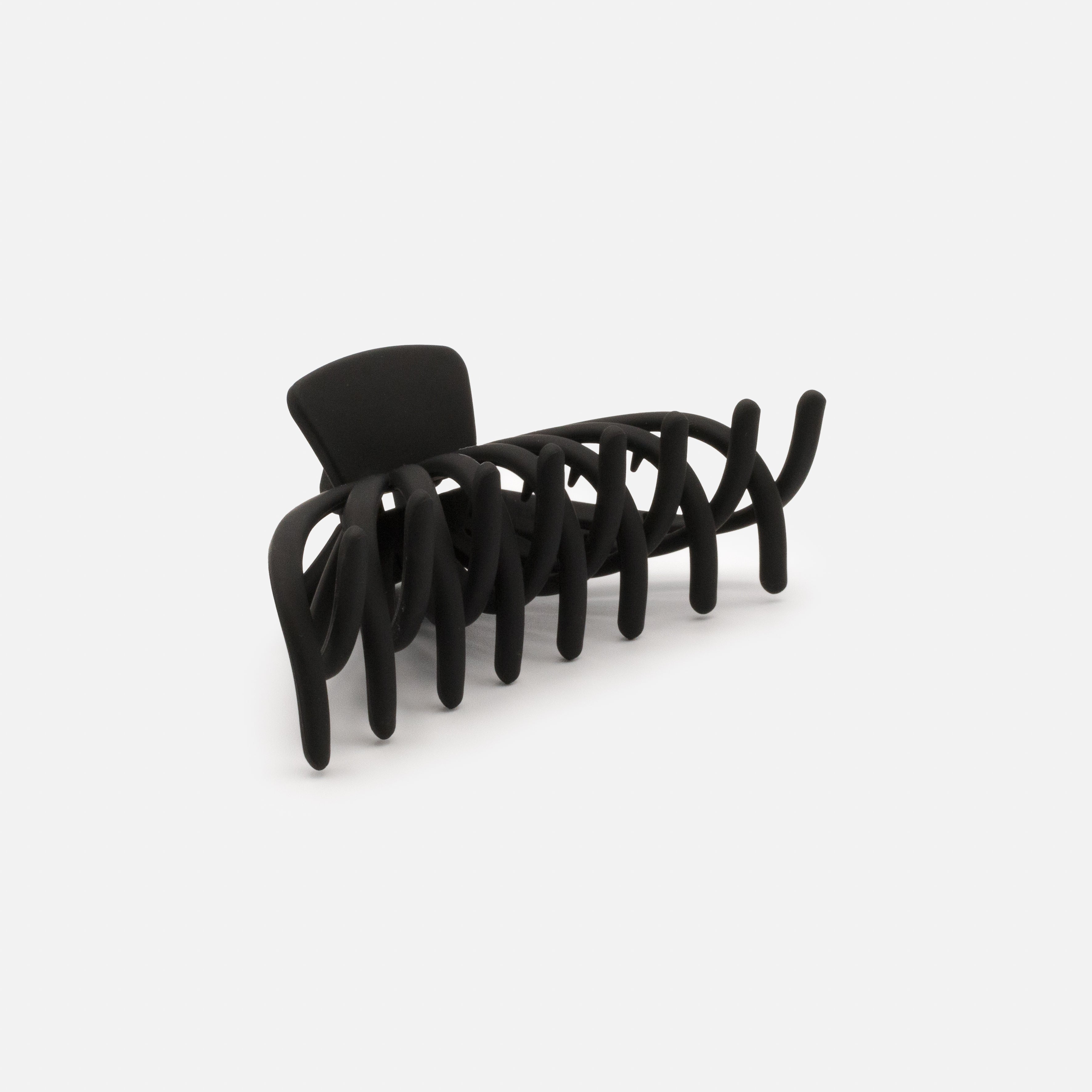 Black plastic octopus clip with matte finish