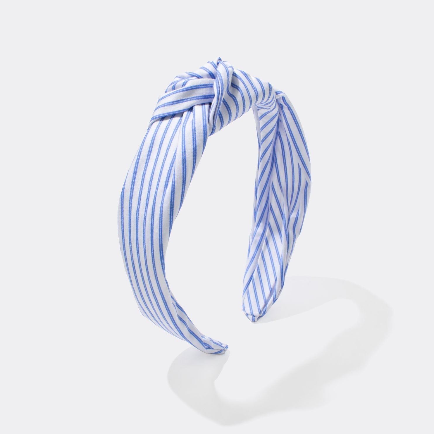 Bandeau noué rayé bleu et blanc