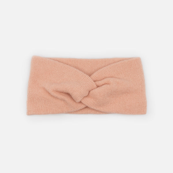 Load image into Gallery viewer, Old pink knit headband with small stitches and buckle
