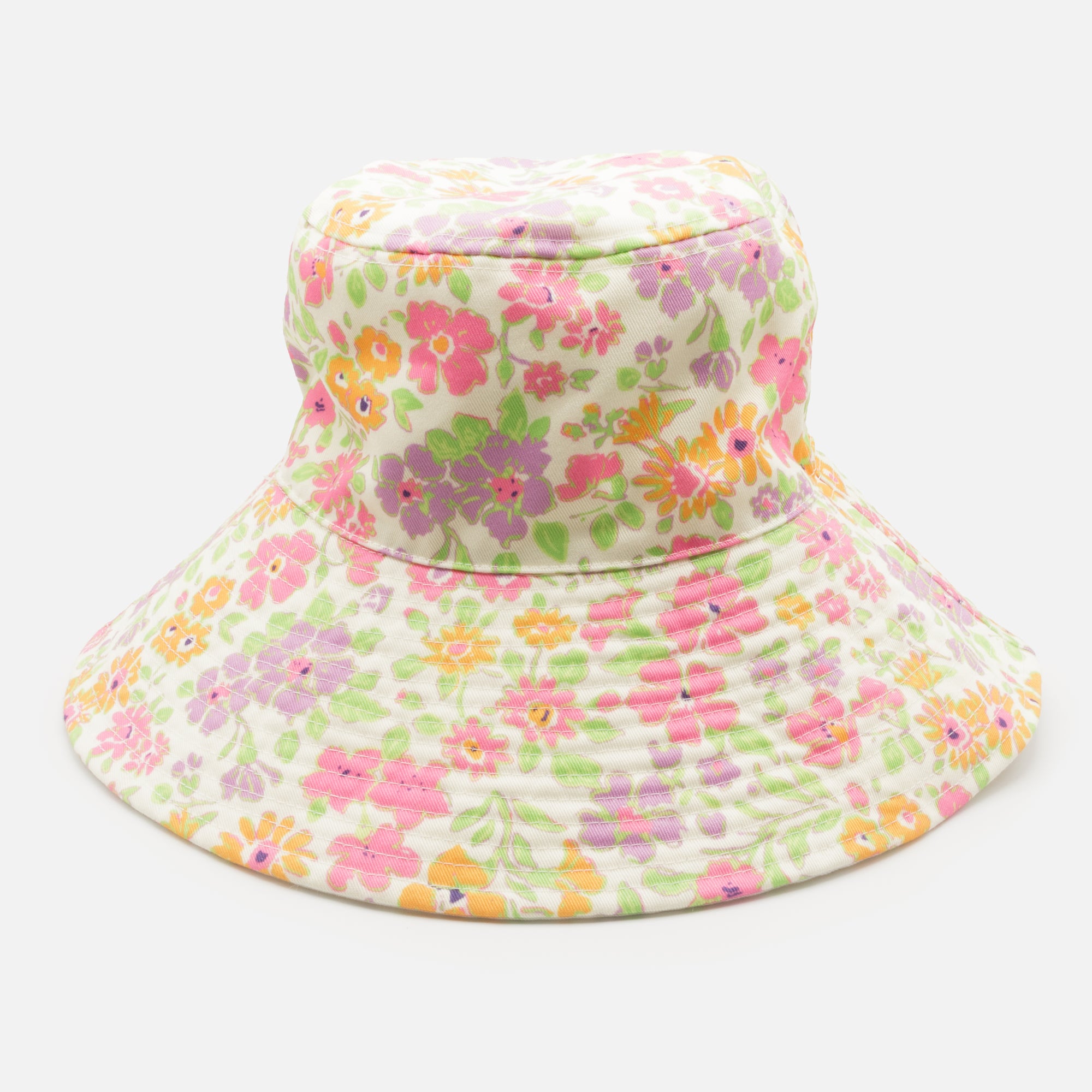 Chapeau souple à imprimé floral réversible