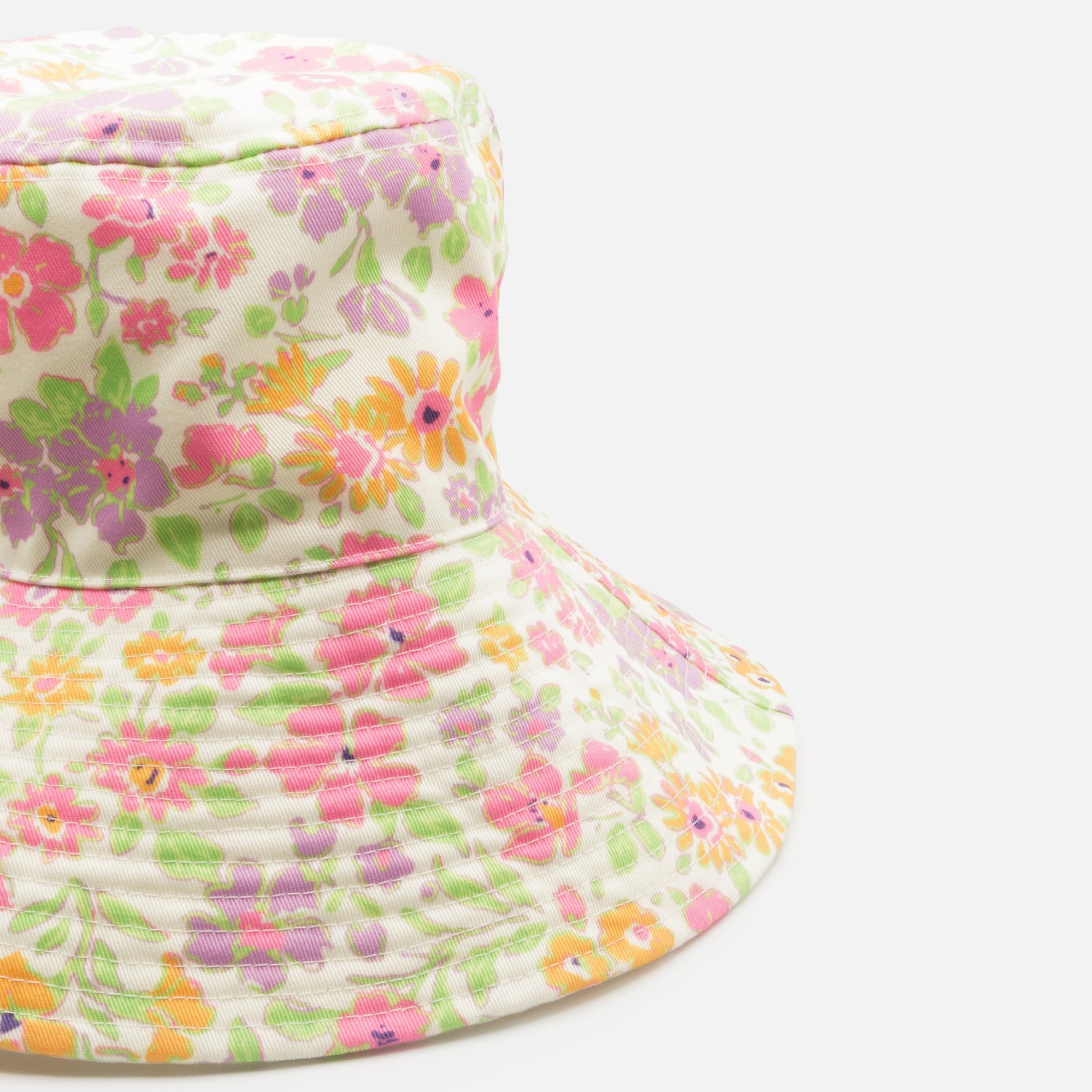 Reversible floral print floppy hat