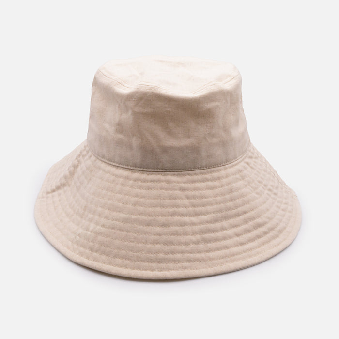 Chapeau souple ivoire en lin