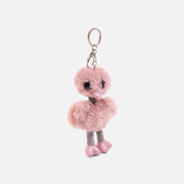 Load image into Gallery viewer, Pink ostrich keychain
